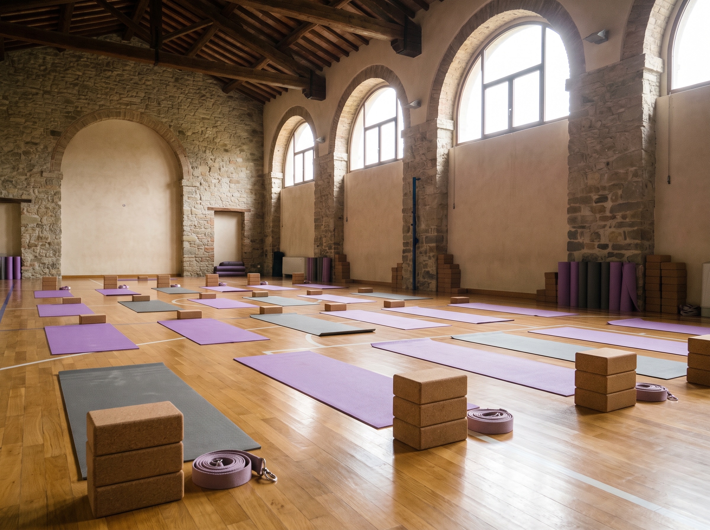 Una palestra preparata per la lezione