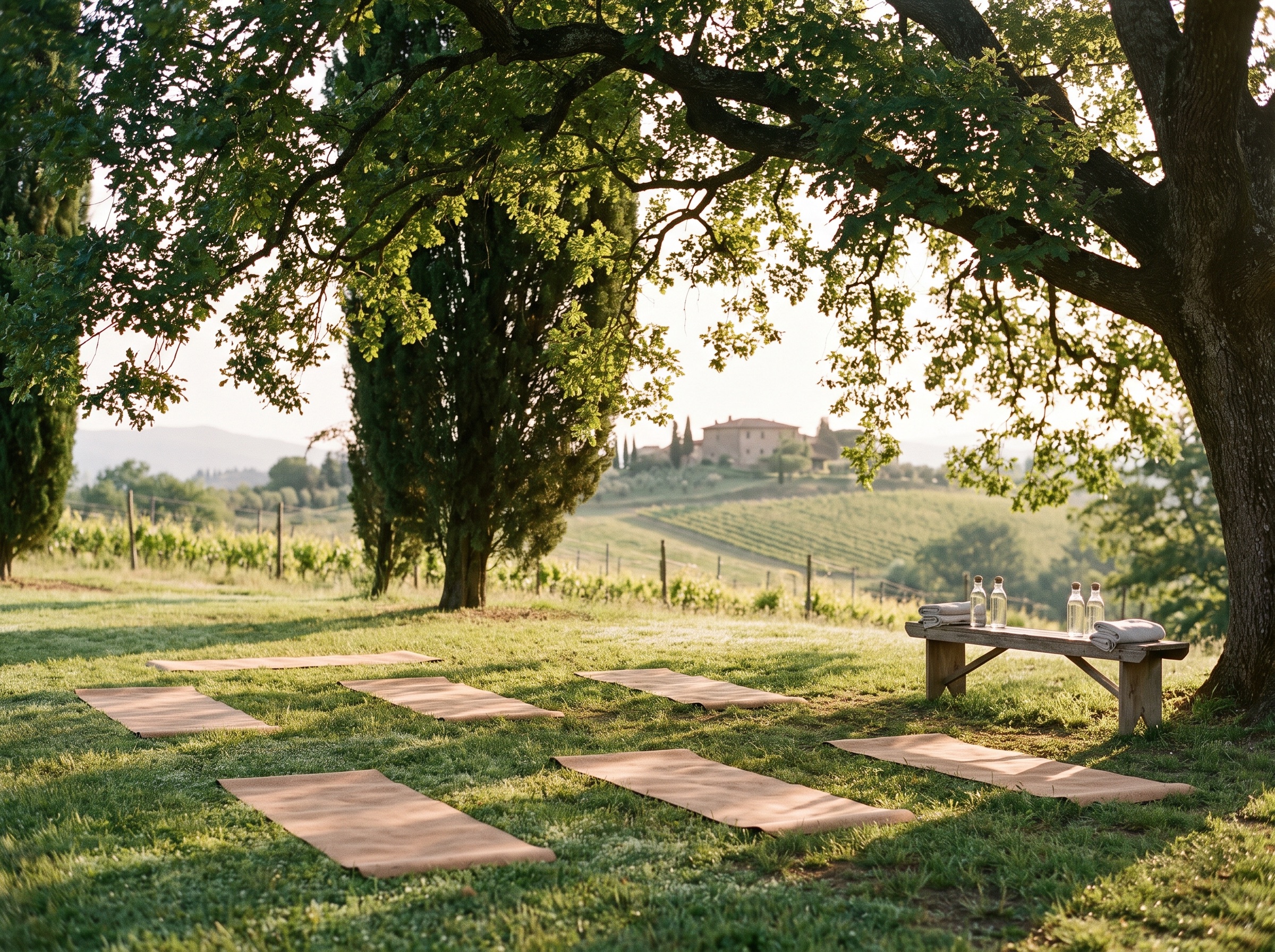Tappetini sul prato del parco